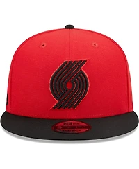 New Era Men's Red/Black Portland Trail Blazers Jersey Hook Statement Edition 9FIFTY Snapback Hat