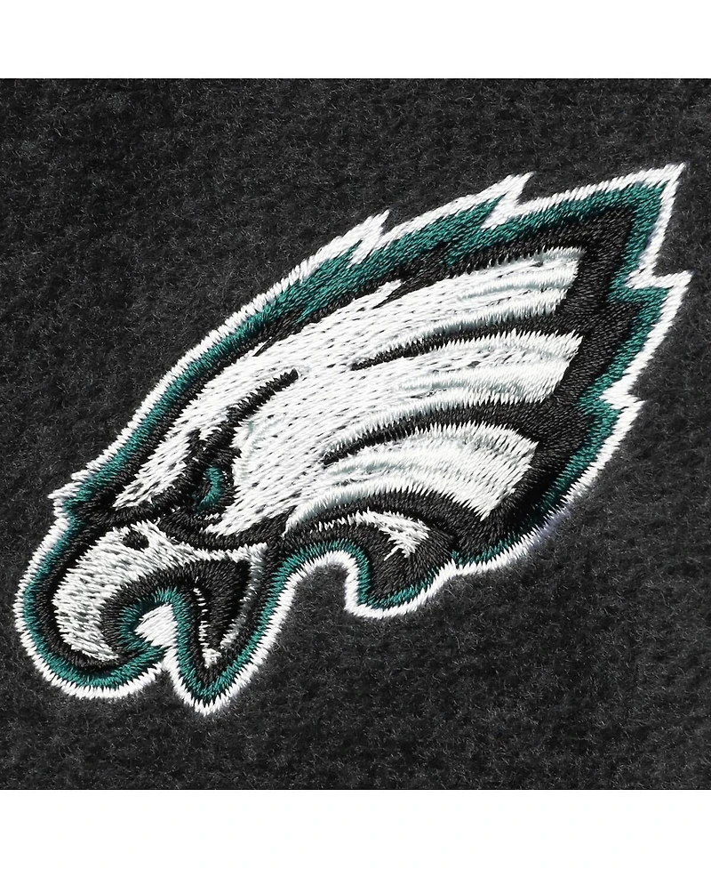 Dunbrooke Men's Heathered Charcoal Philadelphia Eagles Houston Fleece Full-Zip Vest