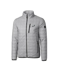 Cutter & Buck Men's Gray Philadelphia Eagles Big Tall Rainier Eco Insulated PrimaLoft Full-Zip Puffer Jacket