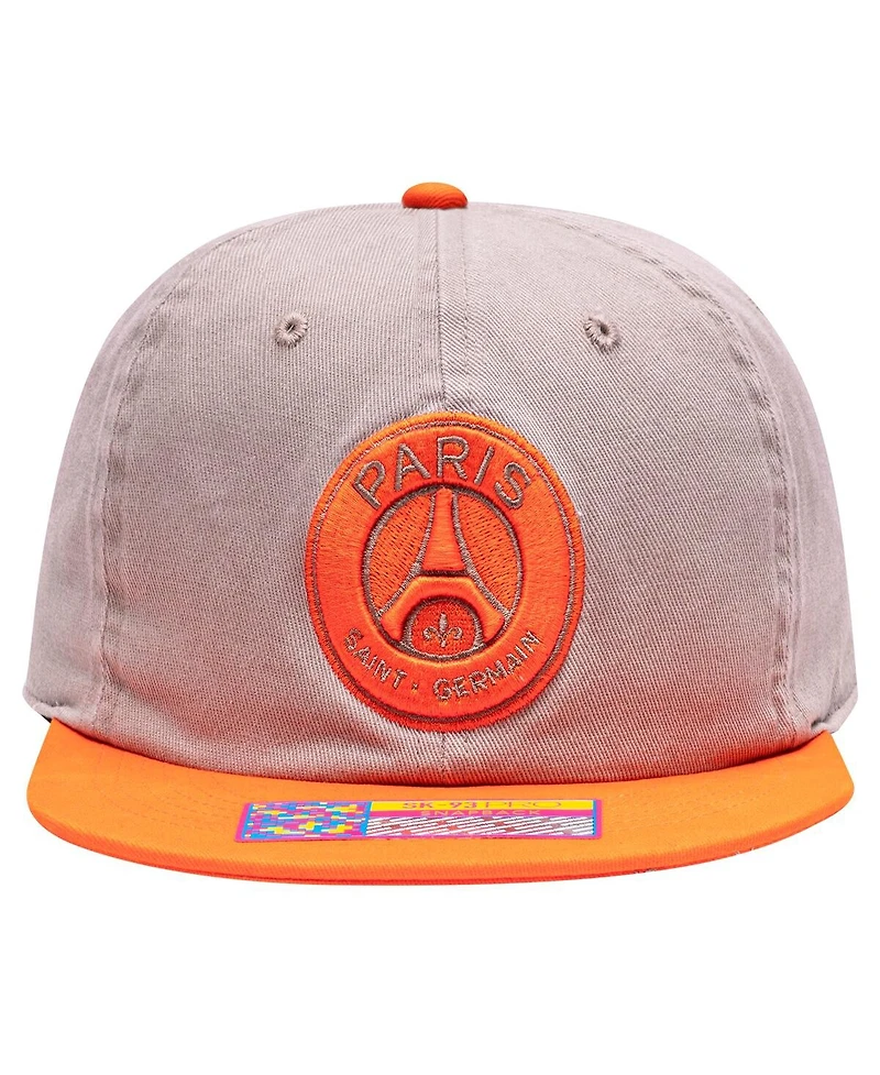 Fan Ink Men's Tan/Orange Paris Saint-Germain Wander Snapback Hat