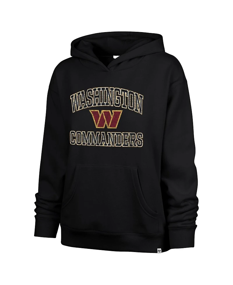 '47 Brand Women's Black Washington Commanders Clarity Naomi Pullover Hoodie