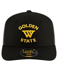 New Era Men's Black/Charcoal Golden State Warriors Statement Edition Jersey Hook 9SEVENTY Stretch-Snap Hat