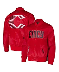 Pro Standard Men's Red Cincinnati Reds City Connect Satin Full-Snap Jacket