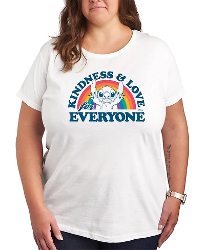 Hybrid Apparel Trendy Plus Lilo and Stitch Holidays Graphic Crew Neck T-Shirt