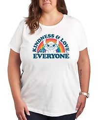 Hybrid Apparel Trendy Plus Lilo and Stitch Holidays Graphic Crew Neck T-Shirt