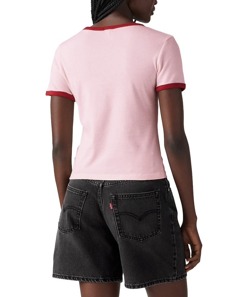 Levi's Women's Graphic Rickie Cotton Ringer T-Shirt
