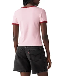 Levi's Women's Graphic Rickie Cotton Ringer T-Shirt