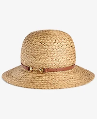 Giani Bernini Two-Tone Horsebit Straw Cloche Hat, Exclusively at Macy's