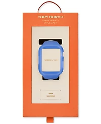 Tory Burch Women's The T Monogram Blue Silicone Strap For Apple Watch 41mm