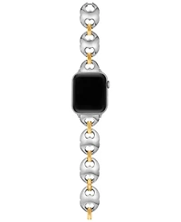Tory Burch Women's The Double T Link Two-Tone Stainless Steel Bracelet For Apple Watch 38-46mm