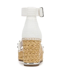 Franco Sarto Women's Clemens Raffia Espadrille Wedge Sandals