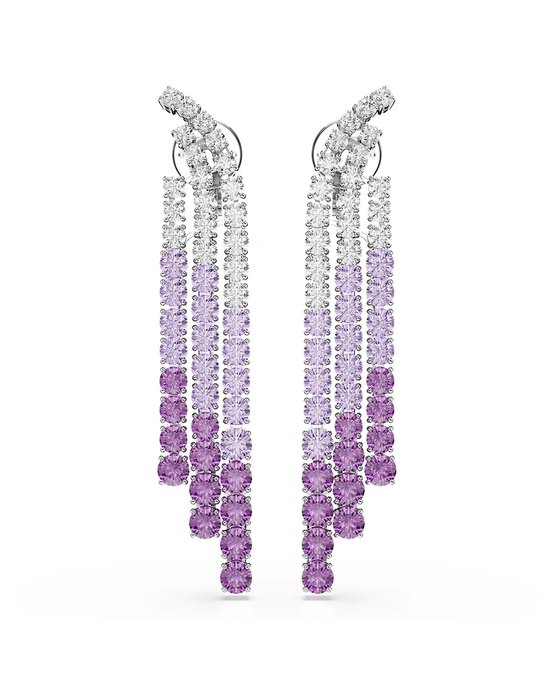 Swarovski Matrix Rhodium Plated Clip-On Earrings
