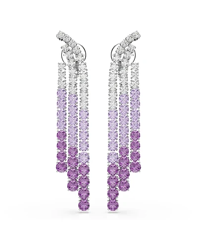Swarovski Matrix Rhodium Plated Clip-On Earrings