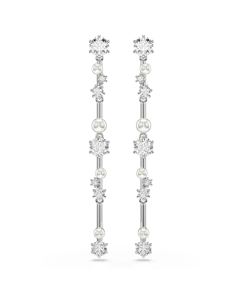 Swarovski Constella Rhodium Plated Drop Earrings