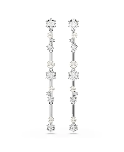 Swarovski Constella Rhodium Plated Drop Earrings