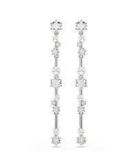 Swarovski Constella Rhodium Plated Drop Earrings