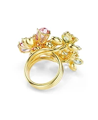 Swarovski Idyllia Gold-Tone Plated Flower Ring