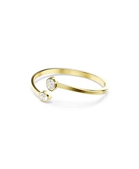Swarovski Imber Mixed Cuts White Gold-Tone Plated Bangle Bracelet