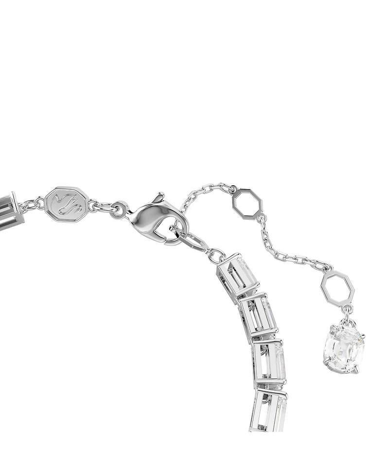 Swarovski Matrix Baguette Cut White Rhodium Plated Tennis Bracelet