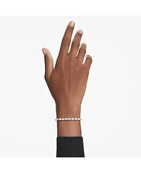 Swarovski Matrix Baguette Cut White Rhodium Plated Tennis Bracelet