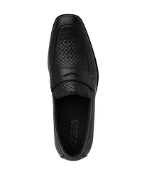 Guess Men's Hacon Woven Texture Square Toe Dress Loafers
