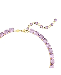 Swarovski Millenia Octagon Cut Purple Gold-Tone Plated Tennis Necklace