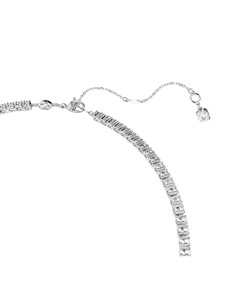 Swarovski Matrix Round Cut White Rhodium Plated Y Necklace
