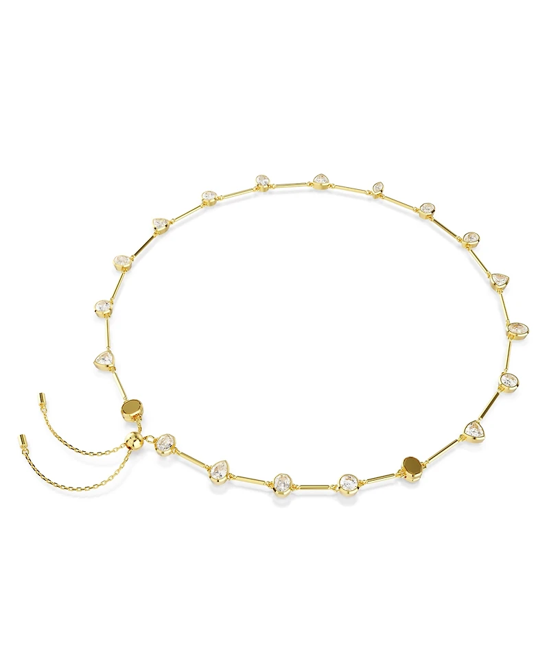 Swarovski Imber Mixed Cuts White Gold-Tone Plated Tennis Necklace