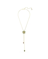 Swarovski Idyllia Mixed Cuts Flower Multicolored Gold-Tone Plated Y Pendant Necklace