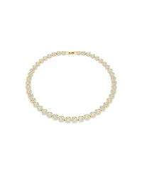 Swarovski Una Angelic Round Cut White Gold-Tone Plated Tennis Necklace