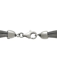 Love Knot Double Mesh Chain Pendant Necklace in Sterling Silver, 18"