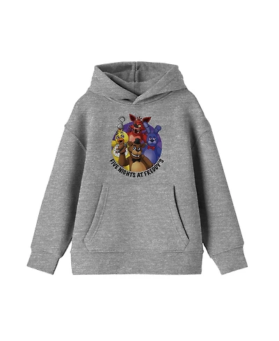 Five Nights At Freddy's Boys Characters Circle Heather Grey