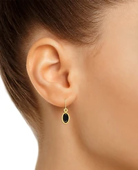 Macy's Oval Gemstone Drop Earrings 10k Yellow Gold or White