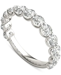 Charles & Colvard Moissanite Trellis Set Wedding Band (1-1/2 ct. t.w) in 14k White Gold