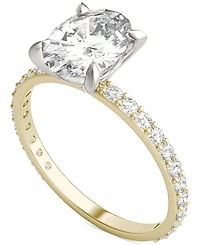 Charles & Colvard Moissanite Classic Basket Solitaire Engagement Ring (2-1/2 ct. t.w.) Two-Tone 14k Gold