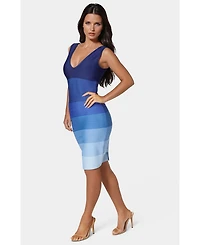 Bebe Women's Ombre Bandage Midi Dress