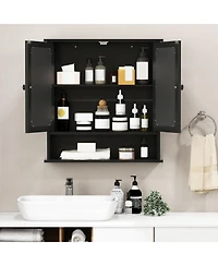 Bathroom Wall-Mount Mirror Cabinet Organizer for Stylish Storage and Space-Saving Solutions