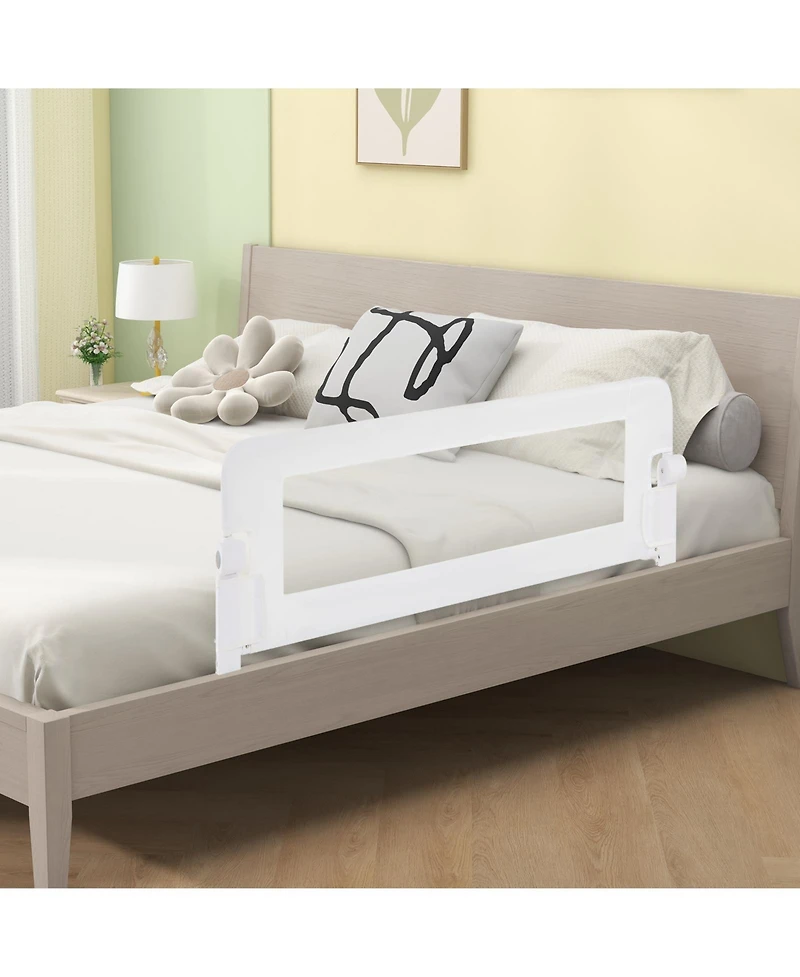 Foldable Bed Rail Swing Down Baby Bed Guard Rail