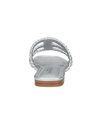 Bandolino Women's Sumer Woven Caged Flat Slide Sandals