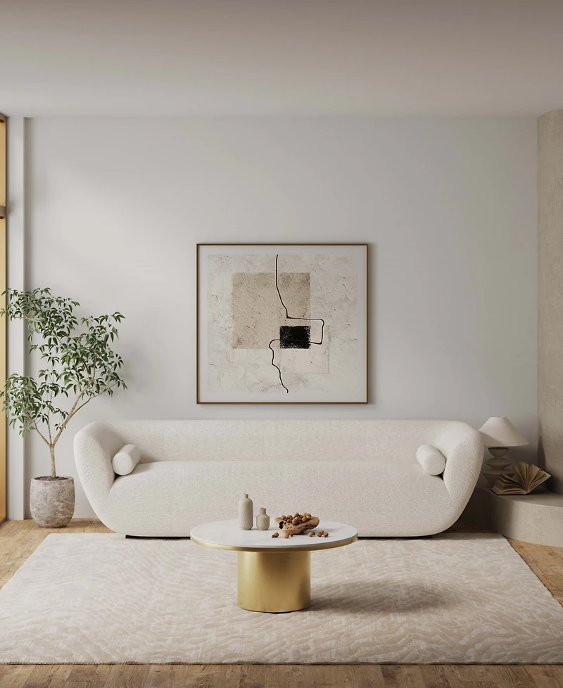 Manhattan Comfort Glenn 31.49" Modern Sintered Stone Top Coffee Table