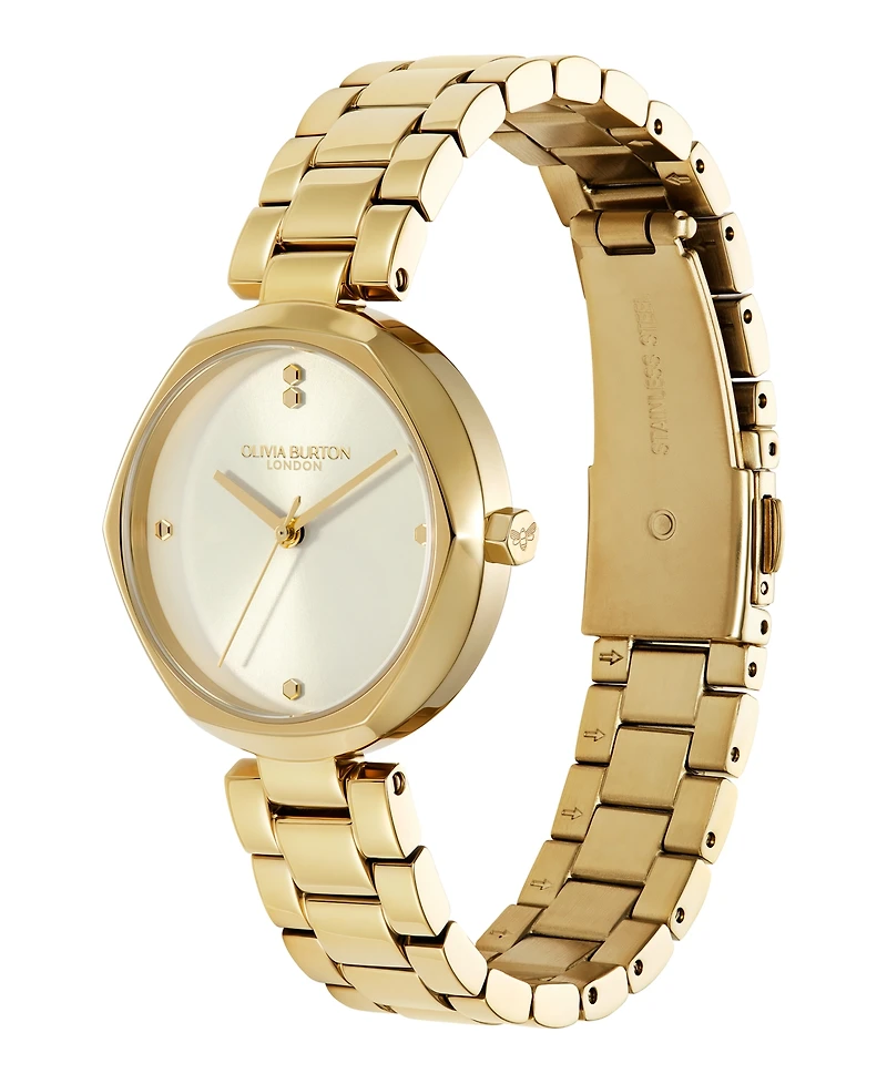 Olivia Burton Women's Dimension Gold Tone Bracelet Watch, 32mm