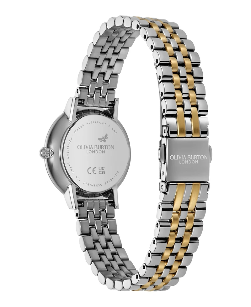 Olivia Burton Women's Honeycomb Ultra Slim Two-Tone Bracelet Watch