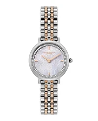 Olivia Burton Women's Honeycomb Ultra Slim Two-Tone Bracelet Watch, 28mm
