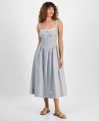 And Now This Women's Sleeveless Corset Midi Dress