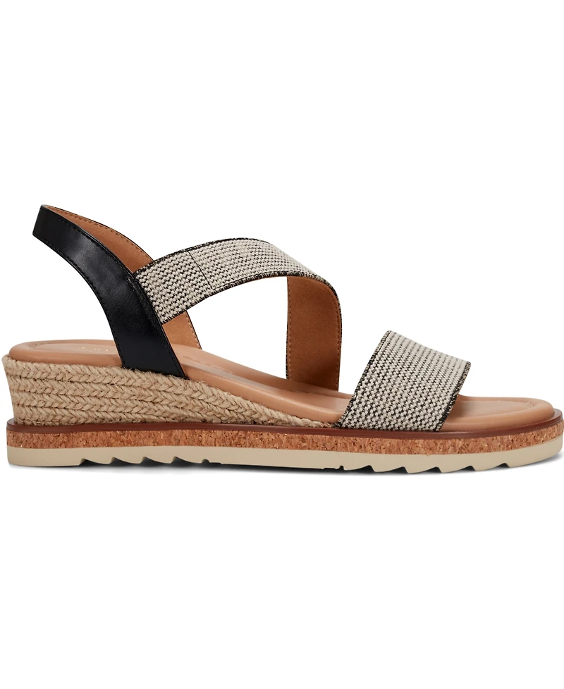 Easy Spirit Women's Sabina Strappy Low Wedge Sandals