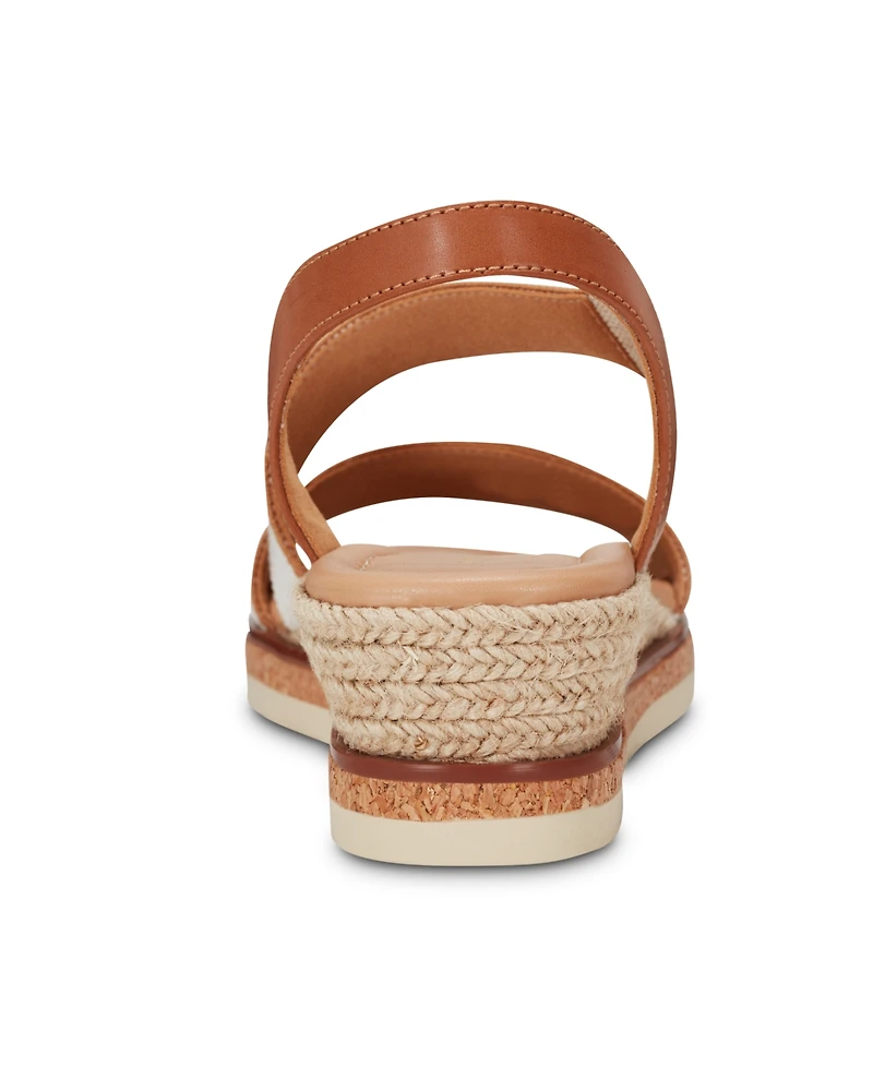 Easy Spirit Women's Sabina Strappy Low Wedge Sandals