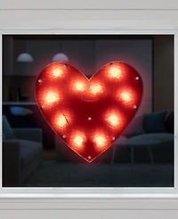 Northlight 13" Lighted Shimmering Heart Valentine's Day Window Silhouette Decoration