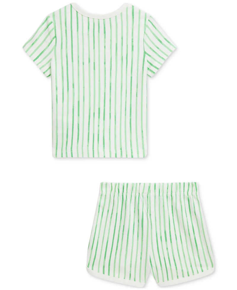 Polo Ralph Lauren Baby Boys Striped Jersey Tee & Short Set