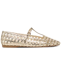 Dolce Vita Women's Rains T-Strap Woven Mary Jane Flats