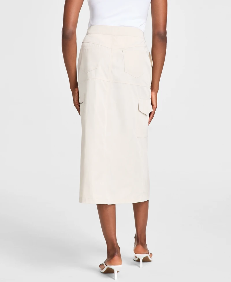 Bar Iii Women's Cargo Midi Skirt
